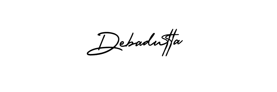 It looks lik you need a new signature style for name Debadutta. Design unique handwritten (AmerikaSignatureDemo-Regular) signature with our free signature maker in just a few clicks. Debadutta signature style 3 images and pictures png