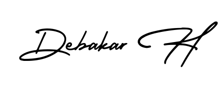 Check out images of Autograph of Debakar H name. Actor Debakar H Signature Style. AmerikaSignatureDemo-Regular is a professional sign style online. Debakar H signature style 3 images and pictures png