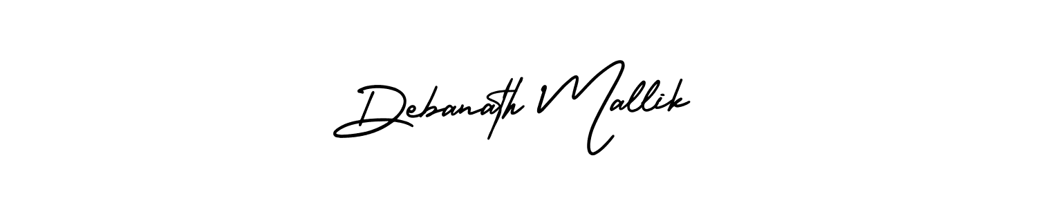 Debanath Mallik stylish signature style. Best Handwritten Sign (AmerikaSignatureDemo-Regular) for my name. Handwritten Signature Collection Ideas for my name Debanath Mallik. Debanath Mallik signature style 3 images and pictures png