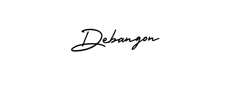 Debangon stylish signature style. Best Handwritten Sign (AmerikaSignatureDemo-Regular) for my name. Handwritten Signature Collection Ideas for my name Debangon. Debangon signature style 3 images and pictures png