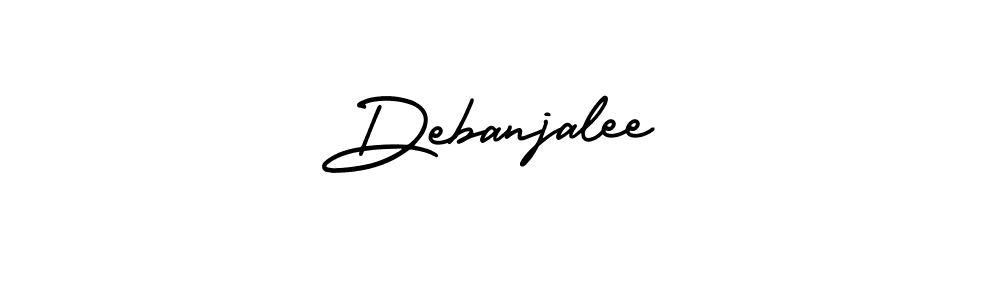 Similarly AmerikaSignatureDemo-Regular is the best handwritten signature design. Signature creator online .You can use it as an online autograph creator for name Debanjalee. Debanjalee signature style 3 images and pictures png