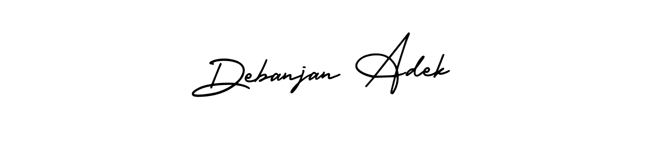 It looks lik you need a new signature style for name Debanjan Adek. Design unique handwritten (AmerikaSignatureDemo-Regular) signature with our free signature maker in just a few clicks. Debanjan Adek signature style 3 images and pictures png