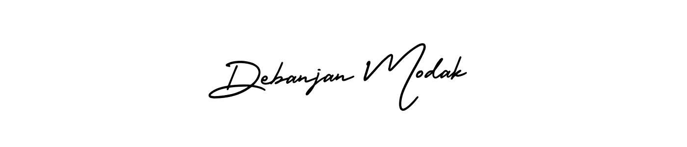 Create a beautiful signature design for name Debanjan Modak. With this signature (AmerikaSignatureDemo-Regular) fonts, you can make a handwritten signature for free. Debanjan Modak signature style 3 images and pictures png