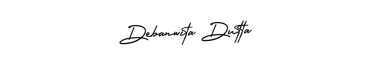 AmerikaSignatureDemo-Regular is a professional signature style that is perfect for those who want to add a touch of class to their signature. It is also a great choice for those who want to make their signature more unique. Get Debanwita Dutta name to fancy signature for free. Debanwita Dutta signature style 3 images and pictures png