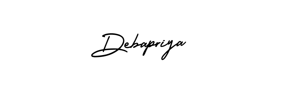 Also You can easily find your signature by using the search form. We will create Debapriya name handwritten signature images for you free of cost using AmerikaSignatureDemo-Regular sign style. Debapriya signature style 3 images and pictures png