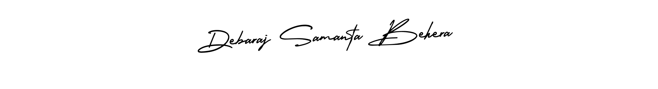 Debaraj Samanta Behera stylish signature style. Best Handwritten Sign (AmerikaSignatureDemo-Regular) for my name. Handwritten Signature Collection Ideas for my name Debaraj Samanta Behera. Debaraj Samanta Behera signature style 3 images and pictures png