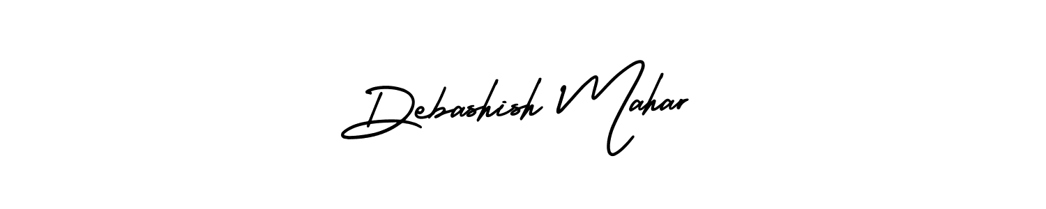 How to make Debashish Mahar name signature. Use AmerikaSignatureDemo-Regular style for creating short signs online. This is the latest handwritten sign. Debashish Mahar signature style 3 images and pictures png