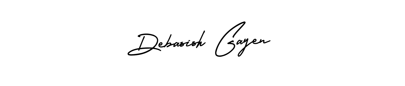 Debasish Gayen stylish signature style. Best Handwritten Sign (AmerikaSignatureDemo-Regular) for my name. Handwritten Signature Collection Ideas for my name Debasish Gayen. Debasish Gayen signature style 3 images and pictures png