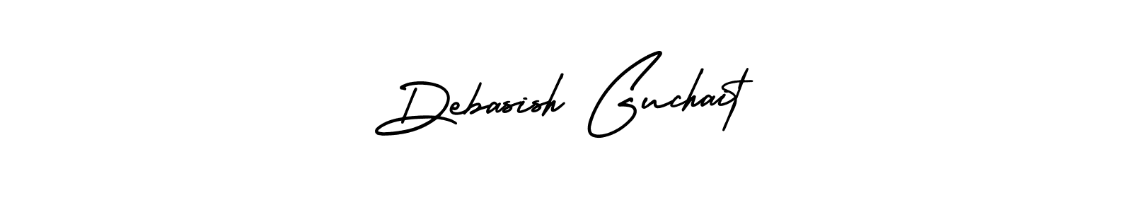 How to Draw Debasish Guchait signature style? AmerikaSignatureDemo-Regular is a latest design signature styles for name Debasish Guchait. Debasish Guchait signature style 3 images and pictures png