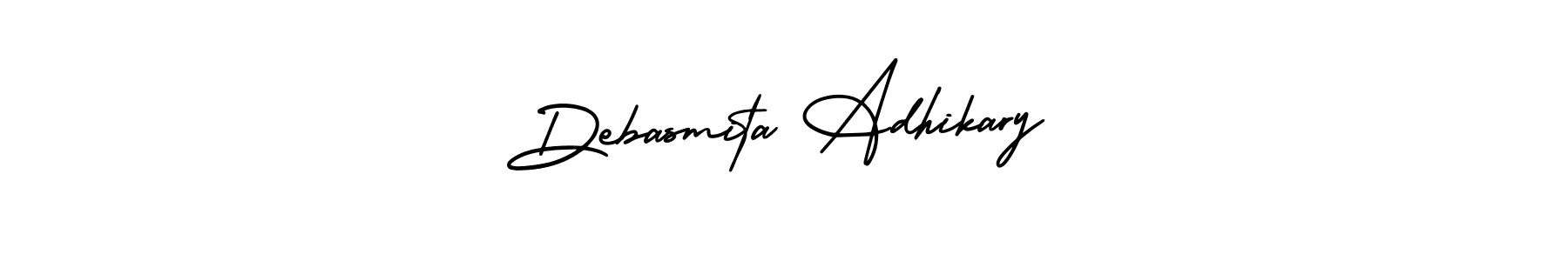 You can use this online signature creator to create a handwritten signature for the name Debasmita Adhikary. This is the best online autograph maker. Debasmita Adhikary signature style 3 images and pictures png
