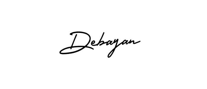 How to make Debayan name signature. Use AmerikaSignatureDemo-Regular style for creating short signs online. This is the latest handwritten sign. Debayan signature style 3 images and pictures png