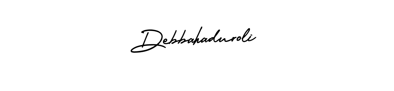 Debbahaduroli stylish signature style. Best Handwritten Sign (AmerikaSignatureDemo-Regular) for my name. Handwritten Signature Collection Ideas for my name Debbahaduroli. Debbahaduroli signature style 3 images and pictures png