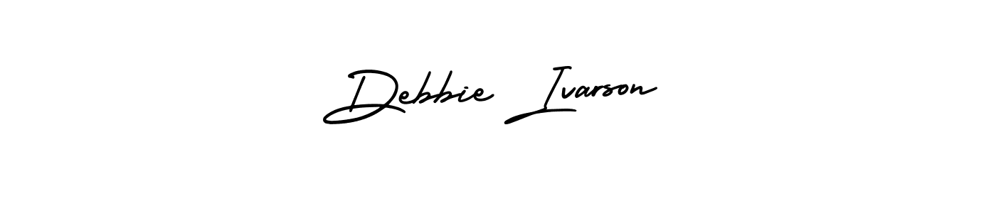 Debbie Ivarson stylish signature style. Best Handwritten Sign (AmerikaSignatureDemo-Regular) for my name. Handwritten Signature Collection Ideas for my name Debbie Ivarson. Debbie Ivarson signature style 3 images and pictures png
