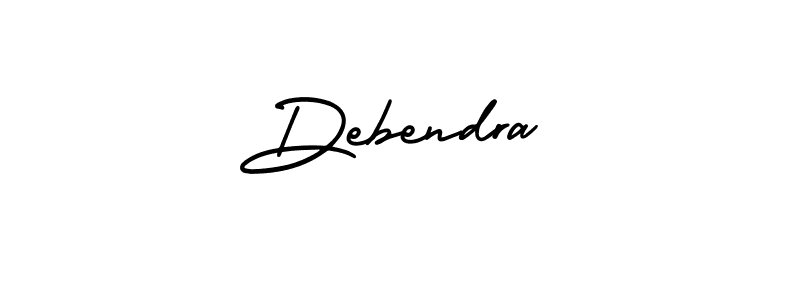 It looks lik you need a new signature style for name Debendra. Design unique handwritten (AmerikaSignatureDemo-Regular) signature with our free signature maker in just a few clicks. Debendra signature style 3 images and pictures png