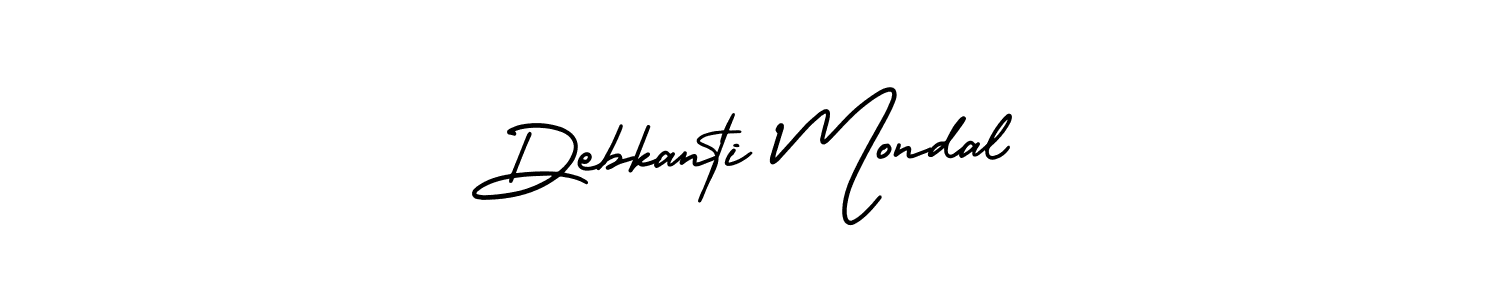 if you are searching for the best signature style for your name Debkanti Mondal. so please give up your signature search. here we have designed multiple signature styles  using AmerikaSignatureDemo-Regular. Debkanti Mondal signature style 3 images and pictures png