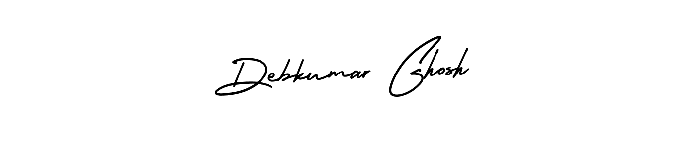 You should practise on your own different ways (AmerikaSignatureDemo-Regular) to write your name (Debkumar Ghosh) in signature. don't let someone else do it for you. Debkumar Ghosh signature style 3 images and pictures png