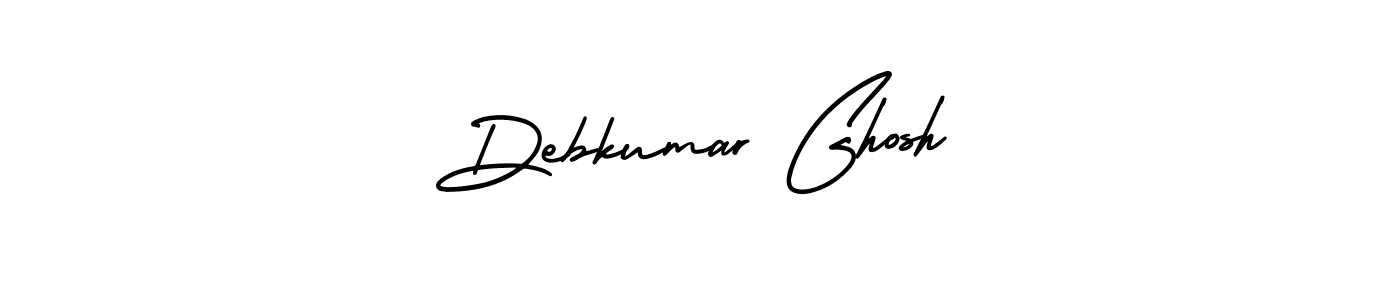 You should practise on your own different ways (AmerikaSignatureDemo-Regular) to write your name (Debkumar Ghosh) in signature. don't let someone else do it for you. Debkumar Ghosh signature style 3 images and pictures png