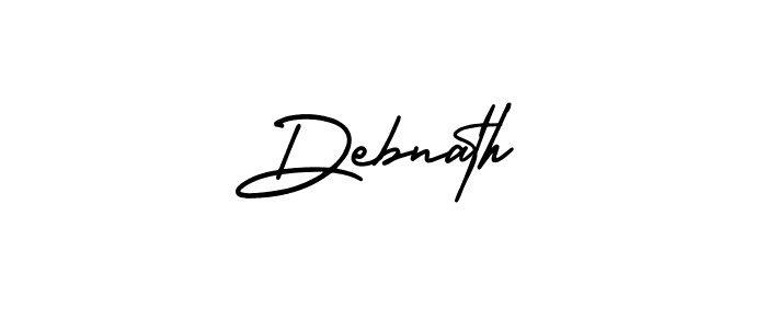 How to make Debnath name signature. Use AmerikaSignatureDemo-Regular style for creating short signs online. This is the latest handwritten sign. Debnath signature style 3 images and pictures png