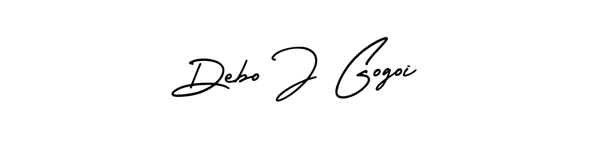 How to make Debo J Gogoi signature? AmerikaSignatureDemo-Regular is a professional autograph style. Create handwritten signature for Debo J Gogoi name. Debo J Gogoi signature style 3 images and pictures png