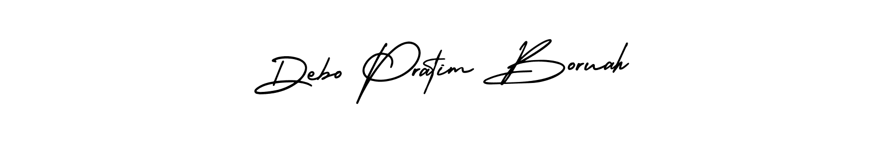 This is the best signature style for the Debo Pratim Boruah name. Also you like these signature font (AmerikaSignatureDemo-Regular). Mix name signature. Debo Pratim Boruah signature style 3 images and pictures png