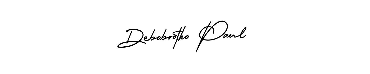 How to make Debobrotho Paul name signature. Use AmerikaSignatureDemo-Regular style for creating short signs online. This is the latest handwritten sign. Debobrotho Paul signature style 3 images and pictures png