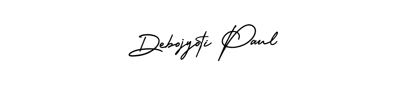 The best way (AmerikaSignatureDemo-Regular) to make a short signature is to pick only two or three words in your name. The name Debojyoti Paul include a total of six letters. For converting this name. Debojyoti Paul signature style 3 images and pictures png