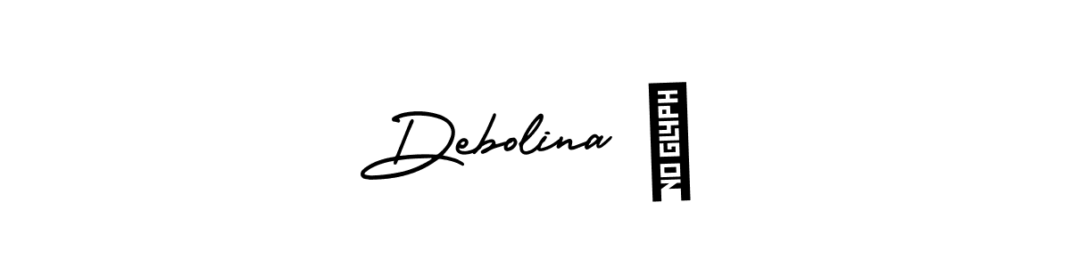 This is the best signature style for the Debolina ❤ name. Also you like these signature font (AmerikaSignatureDemo-Regular). Mix name signature. Debolina ❤ signature style 3 images and pictures png