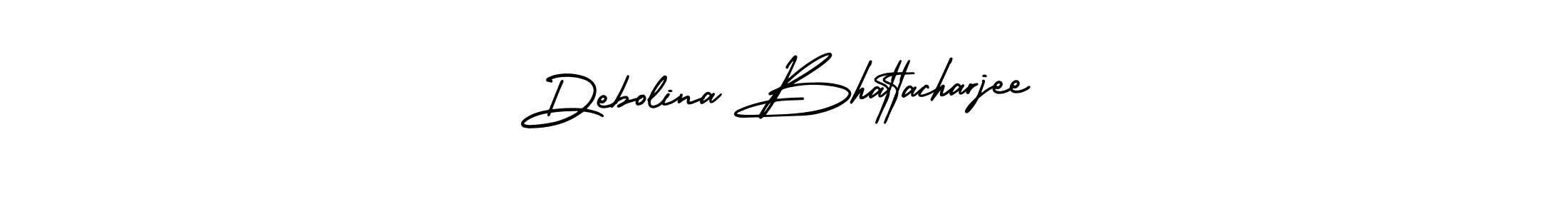 Debolina Bhattacharjee stylish signature style. Best Handwritten Sign (AmerikaSignatureDemo-Regular) for my name. Handwritten Signature Collection Ideas for my name Debolina Bhattacharjee. Debolina Bhattacharjee signature style 3 images and pictures png