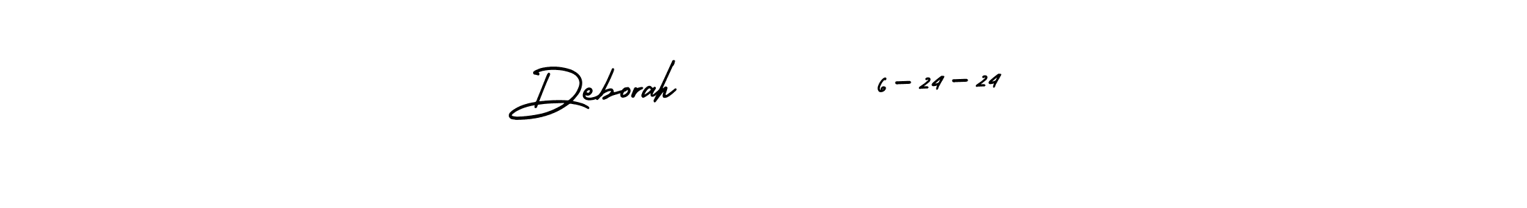 It looks lik you need a new signature style for name Deborah        6-24-24. Design unique handwritten (AmerikaSignatureDemo-Regular) signature with our free signature maker in just a few clicks. Deborah        6-24-24 signature style 3 images and pictures png