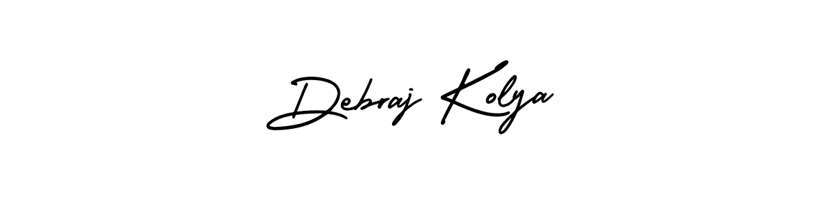 How to make Debraj Kolya name signature. Use AmerikaSignatureDemo-Regular style for creating short signs online. This is the latest handwritten sign. Debraj Kolya signature style 3 images and pictures png