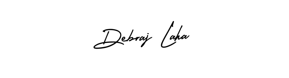 How to make Debraj Laha name signature. Use AmerikaSignatureDemo-Regular style for creating short signs online. This is the latest handwritten sign. Debraj Laha signature style 3 images and pictures png