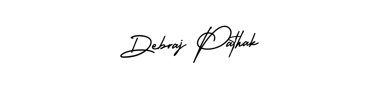 Debraj Pathak stylish signature style. Best Handwritten Sign (AmerikaSignatureDemo-Regular) for my name. Handwritten Signature Collection Ideas for my name Debraj Pathak. Debraj Pathak signature style 3 images and pictures png