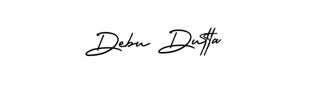 Use a signature maker to create a handwritten signature online. With this signature software, you can design (AmerikaSignatureDemo-Regular) your own signature for name Debu Dutta. Debu Dutta signature style 3 images and pictures png