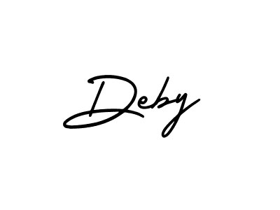 if you are searching for the best signature style for your name Deby. so please give up your signature search. here we have designed multiple signature styles  using AmerikaSignatureDemo-Regular. Deby signature style 3 images and pictures png