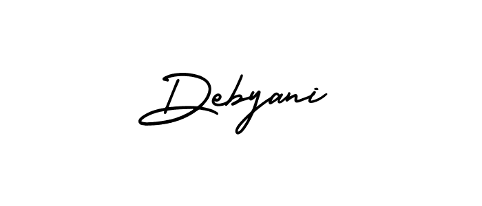 Debyani stylish signature style. Best Handwritten Sign (AmerikaSignatureDemo-Regular) for my name. Handwritten Signature Collection Ideas for my name Debyani. Debyani signature style 3 images and pictures png