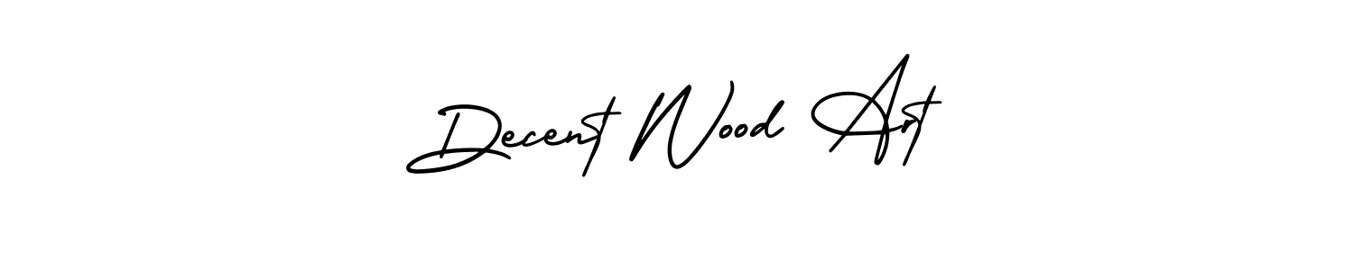 Make a beautiful signature design for name Decent Wood Art. With this signature (AmerikaSignatureDemo-Regular) style, you can create a handwritten signature for free. Decent Wood Art signature style 3 images and pictures png