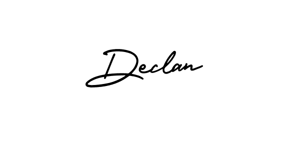 Declan stylish signature style. Best Handwritten Sign (AmerikaSignatureDemo-Regular) for my name. Handwritten Signature Collection Ideas for my name Declan. Declan signature style 3 images and pictures png
