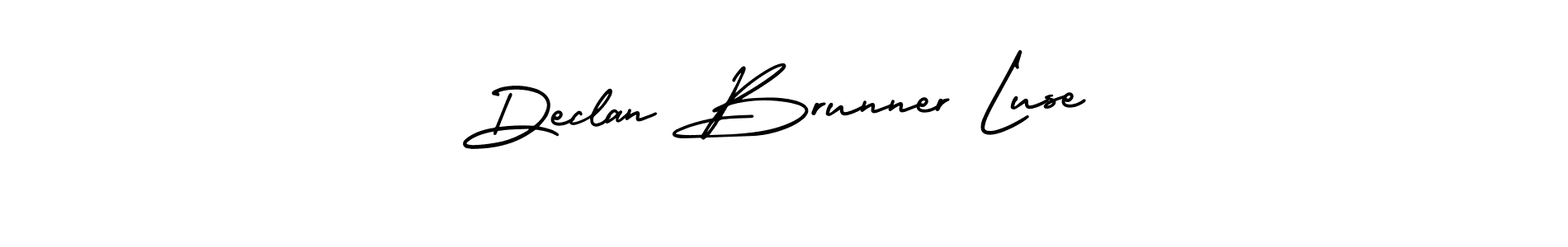 How to make Declan Brunner Luse name signature. Use AmerikaSignatureDemo-Regular style for creating short signs online. This is the latest handwritten sign. Declan Brunner Luse signature style 3 images and pictures png