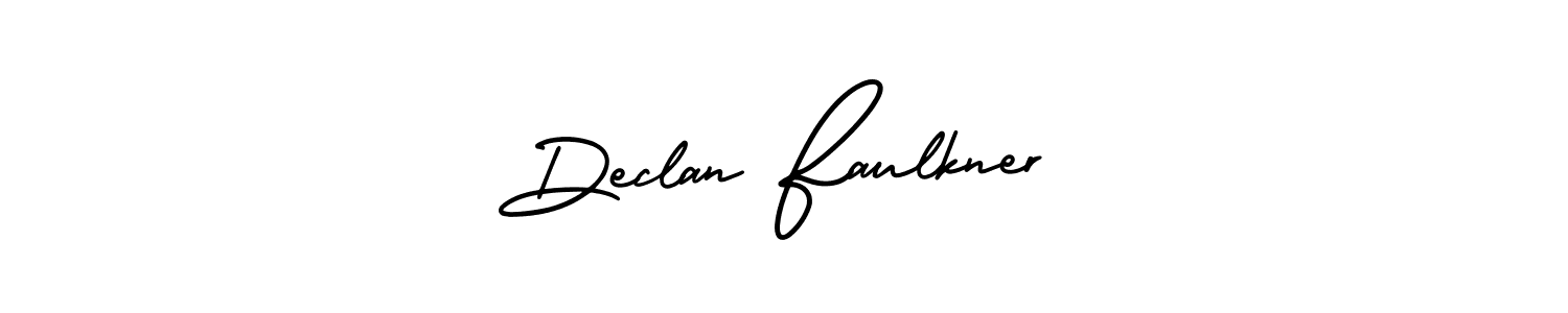 Make a short Declan Faulkner signature style. Manage your documents anywhere anytime using AmerikaSignatureDemo-Regular. Create and add eSignatures, submit forms, share and send files easily. Declan Faulkner signature style 3 images and pictures png