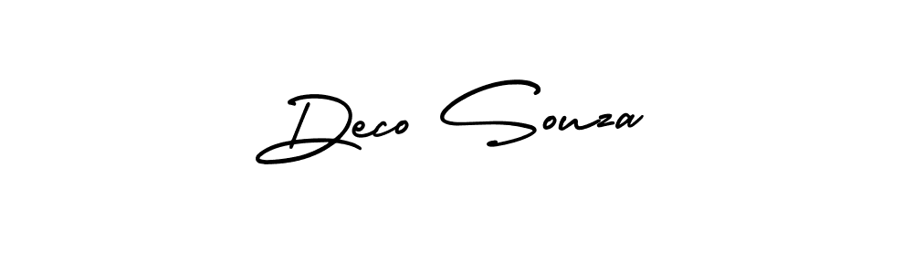 Use a signature maker to create a handwritten signature online. With this signature software, you can design (AmerikaSignatureDemo-Regular) your own signature for name Deco Souza. Deco Souza signature style 3 images and pictures png