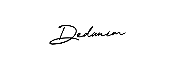 The best way (AmerikaSignatureDemo-Regular) to make a short signature is to pick only two or three words in your name. The name Dedanim include a total of six letters. For converting this name. Dedanim signature style 3 images and pictures png