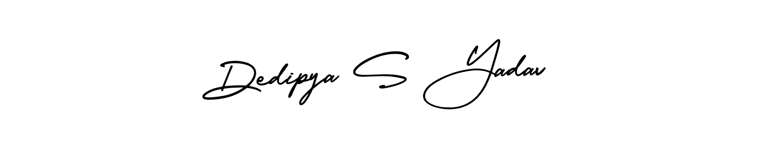 How to make Dedipya S Yadav signature? AmerikaSignatureDemo-Regular is a professional autograph style. Create handwritten signature for Dedipya S Yadav name. Dedipya S Yadav signature style 3 images and pictures png