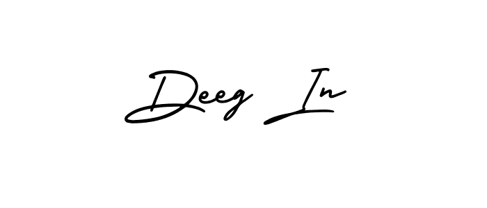 The best way (AmerikaSignatureDemo-Regular) to make a short signature is to pick only two or three words in your name. The name Deeg In include a total of six letters. For converting this name. Deeg In signature style 3 images and pictures png