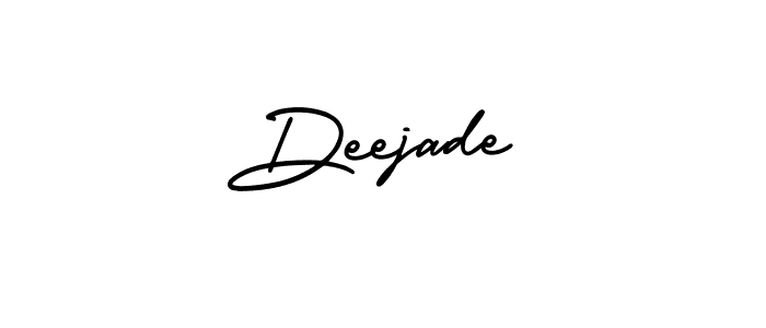 Use a signature maker to create a handwritten signature online. With this signature software, you can design (AmerikaSignatureDemo-Regular) your own signature for name Deejade. Deejade signature style 3 images and pictures png