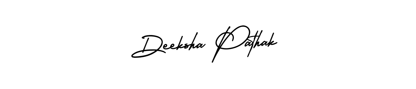 How to make Deeksha Pathak name signature. Use AmerikaSignatureDemo-Regular style for creating short signs online. This is the latest handwritten sign. Deeksha Pathak signature style 3 images and pictures png