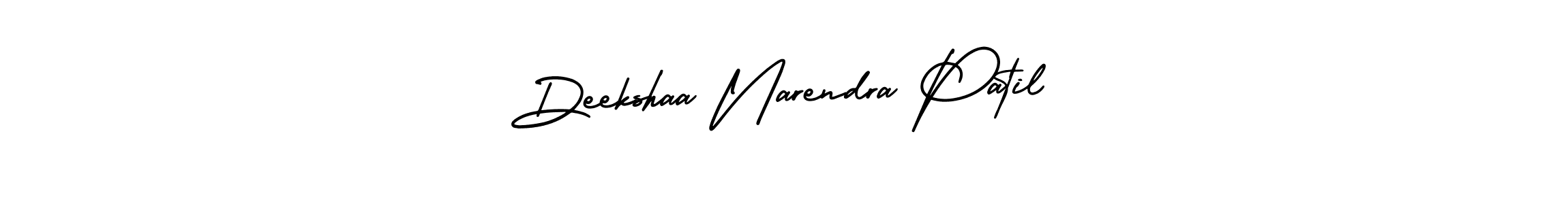 You should practise on your own different ways (AmerikaSignatureDemo-Regular) to write your name (Deekshaa Narendra Patil) in signature. don't let someone else do it for you. Deekshaa Narendra Patil signature style 3 images and pictures png