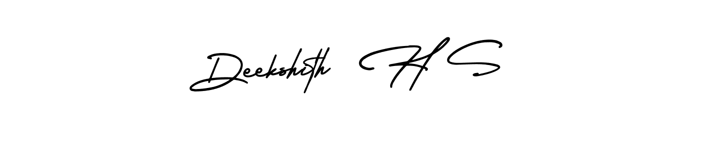Create a beautiful signature design for name Deekshith  H S. With this signature (AmerikaSignatureDemo-Regular) fonts, you can make a handwritten signature for free. Deekshith  H S signature style 3 images and pictures png