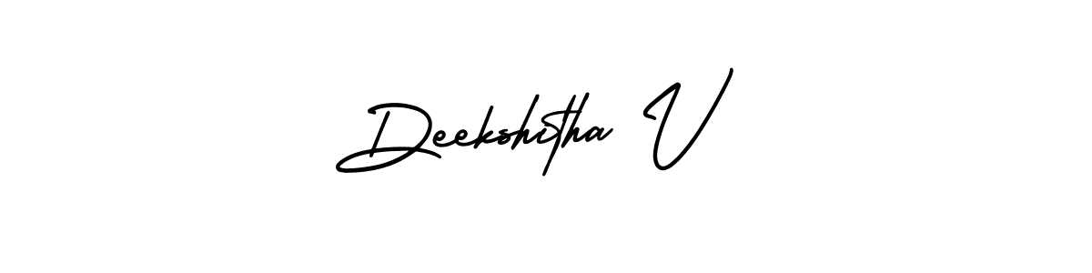 Make a short Deekshitha V signature style. Manage your documents anywhere anytime using AmerikaSignatureDemo-Regular. Create and add eSignatures, submit forms, share and send files easily. Deekshitha V signature style 3 images and pictures png