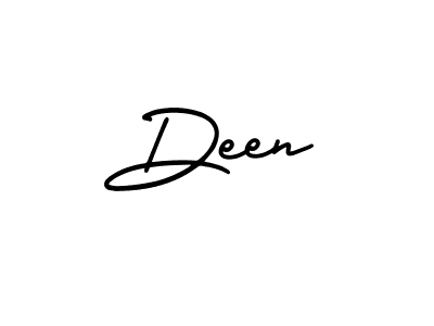 Deen stylish signature style. Best Handwritten Sign (AmerikaSignatureDemo-Regular) for my name. Handwritten Signature Collection Ideas for my name Deen. Deen signature style 3 images and pictures png