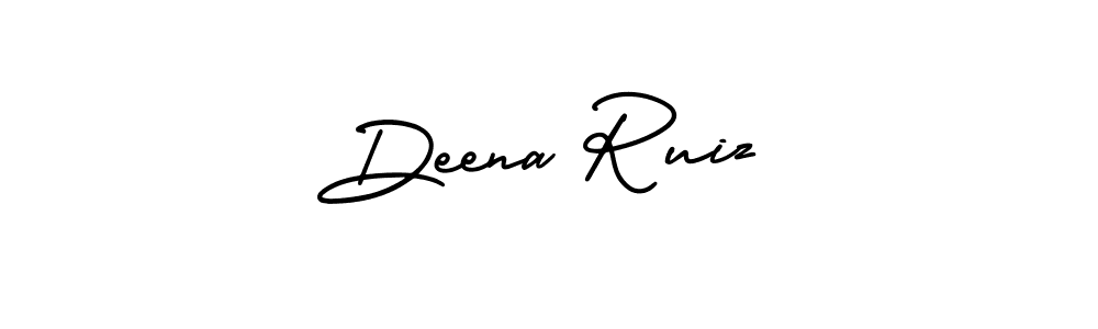 How to make Deena Ruiz name signature. Use AmerikaSignatureDemo-Regular style for creating short signs online. This is the latest handwritten sign. Deena Ruiz signature style 3 images and pictures png